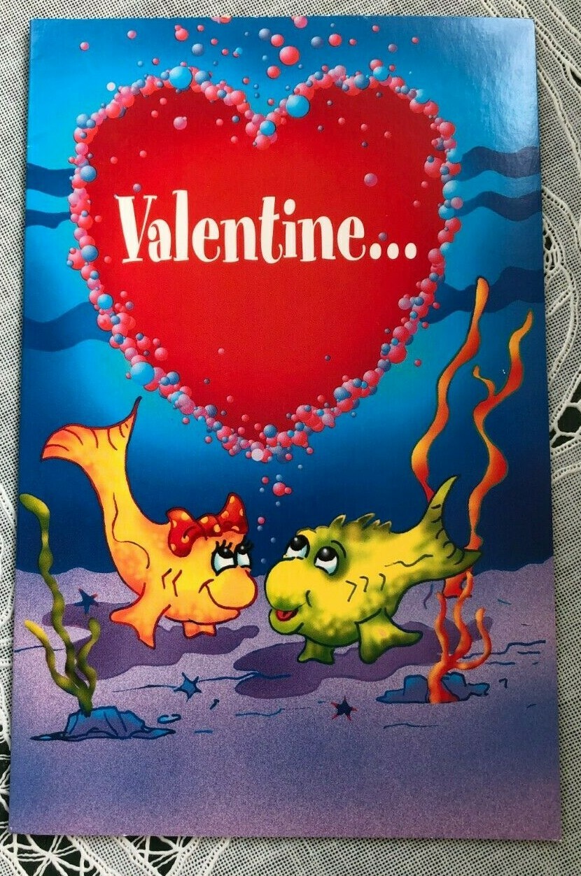 VINTAGE 1998 GALLANT GREETING CARD - VALENTINES DAY - VALENTINE (FISH) |  eBay