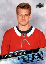 Hayden Verbeek 2020/21 Upper Deck Young Guns Rookie Card #714 Montreal Canadiens