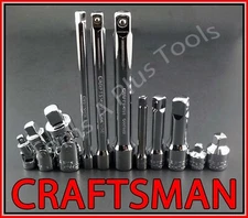 CRAFTSMAN HAND TOOLS 11pc ratchet wrench socket extension universal adapter set