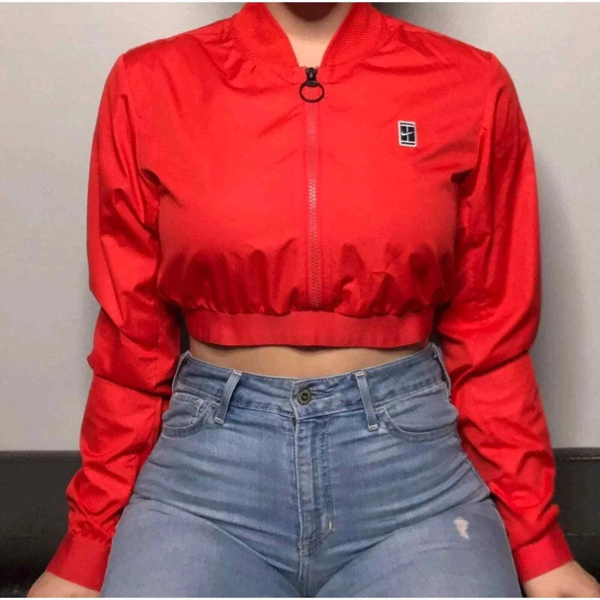 Nike crop on sale top windbreaker