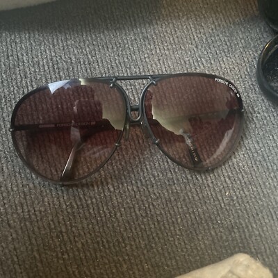 Vintage Porsche Design Carrera 5621 Black Aviator Sunglasses Austria Case  See