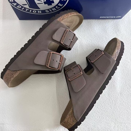 Birkenstock Arizona Mocha Birko-Flor Birkibuc Unisex Sandals Narrow/Wide 37-45 - Picture 8 of 13