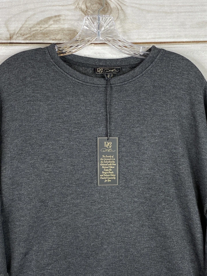 DG2 Diane Gilman 毛衣女式 S 码灰色披肩羊毛衬里喇叭袖柔软 — 第 2/4 张图片