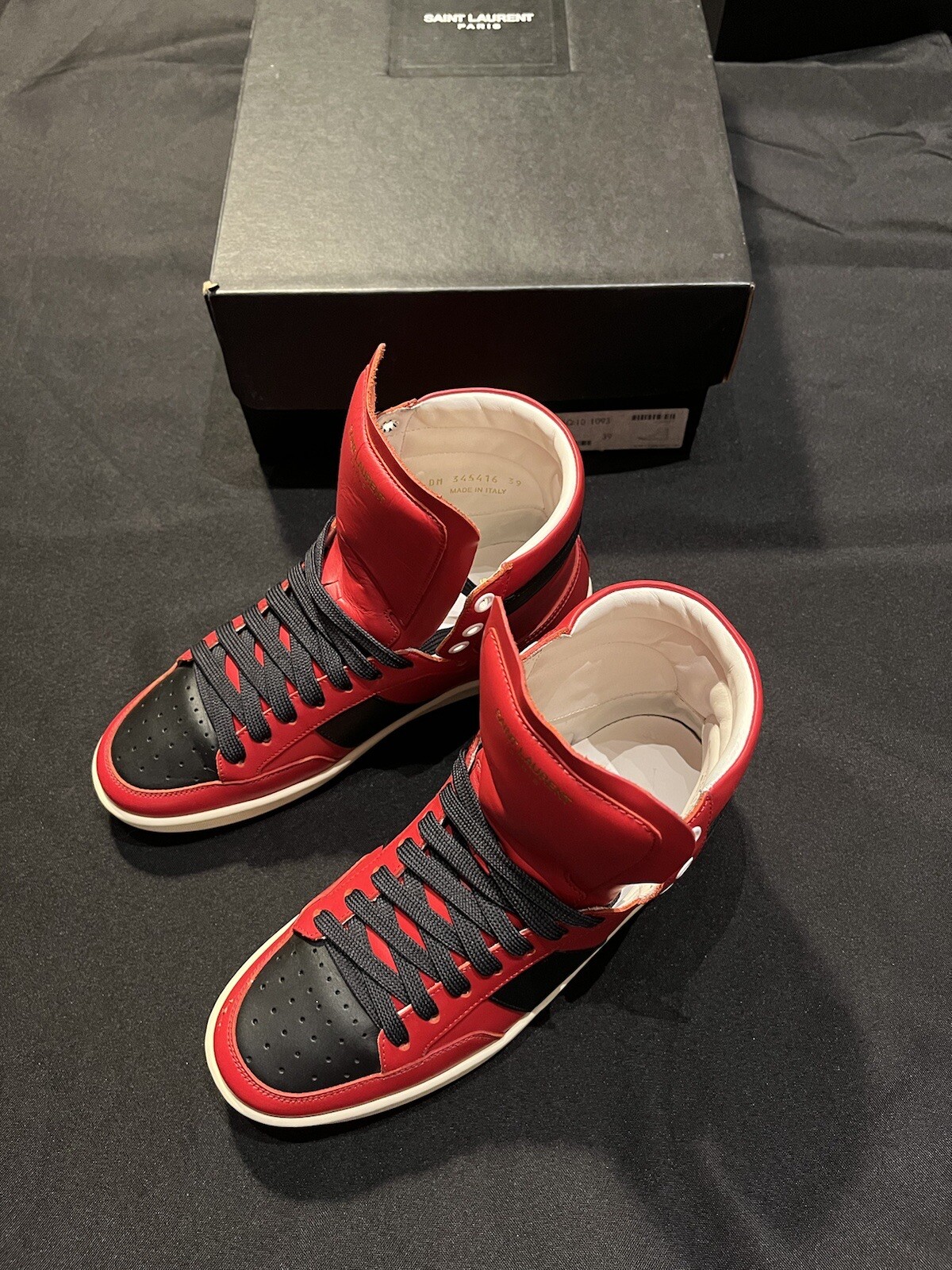 SCARPE DA GINNASTICA SAINT LAURENT COURT CLASSIC HIGH TOP SL 10H TAGLIA 39 9 AUTENTICHE