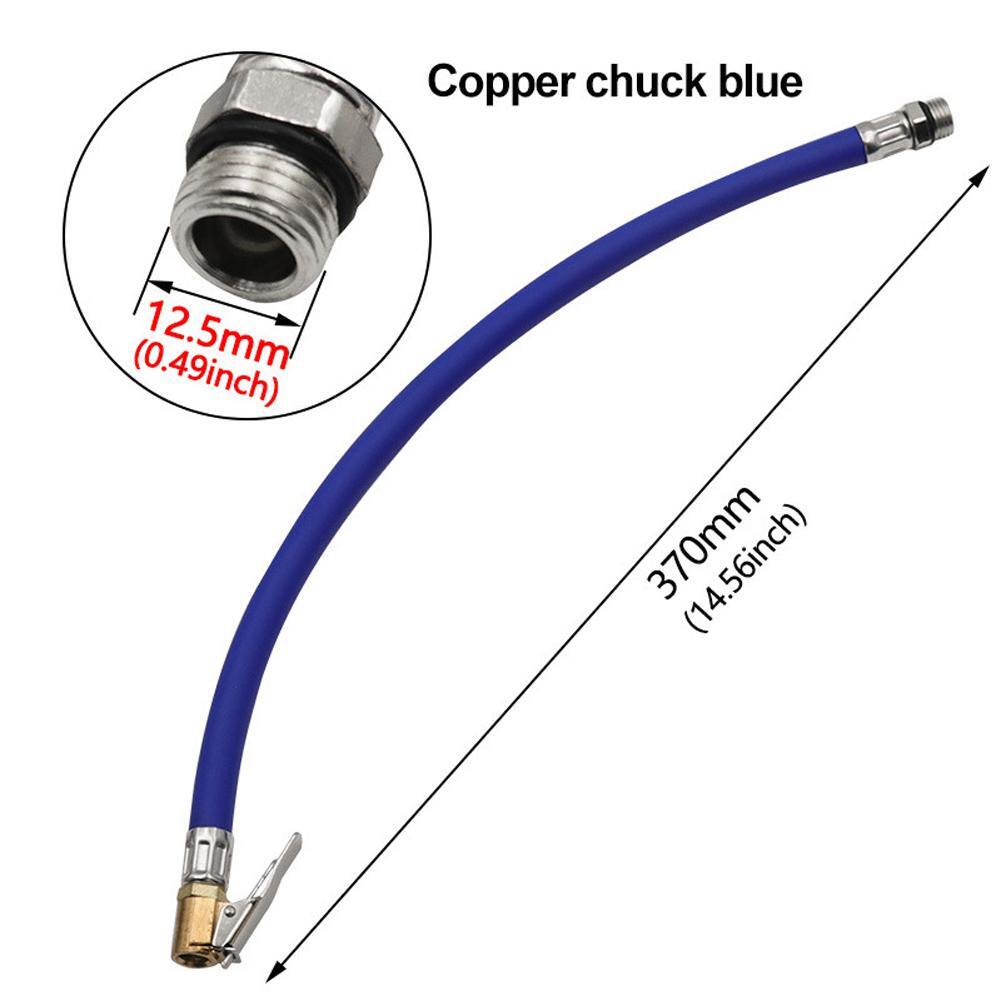 Car Tire Inflator Hose Flexible Tire Inflation Extension Tube (Blue
