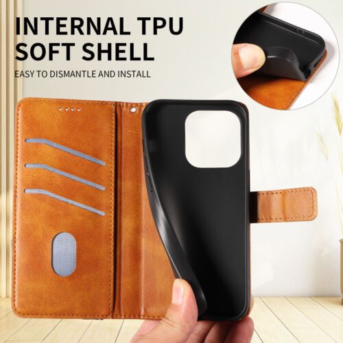 Custodia cellulare flip pelle PU case cover custodia protettiva astuccio bumper guscio portafoglio K5T - Foto 24 di 64