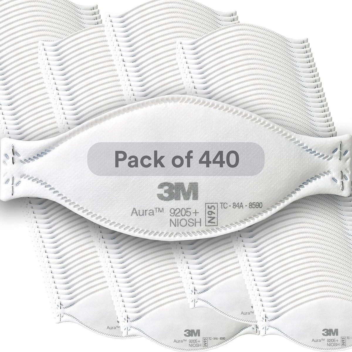 Case of 440 3M Aura 9205+ N95 NIOSH Approved individually sealed