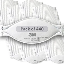 Case of 440 3M Aura 9205+ N95 NIOSH Approved Particulate Respirator Masks