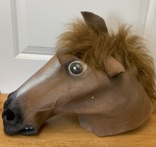 Horse Head Halloween Mask Creepy Cosplay Large Adult Size