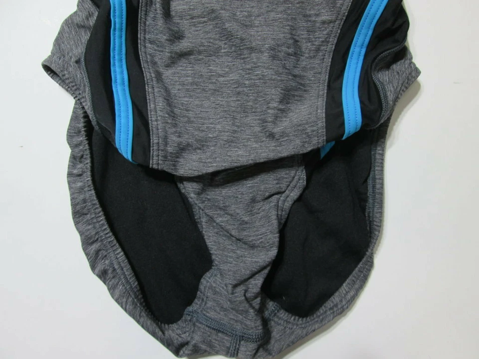 Traje de baño Speedo para mujer talla 6 de una pieza gris forrado inalámbrico espalda deportiva estampado de logotipo Foto 3 de 4