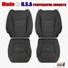 2002 2003 For Acura CL Type-S Driver & Passenger Bottoms-Tops Leather Cover Blk