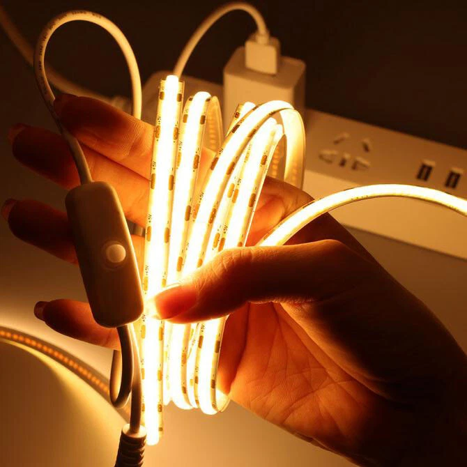 DC5V USB Powered Flexible 320LED/M COB LED Strip High Density Tape Lights 1M-5M - Image 2 of 4