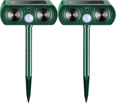 1-5 Solar Powered Ultrasonic Cat Deterrent Fox Pest Repellent Scarer Repeller uk