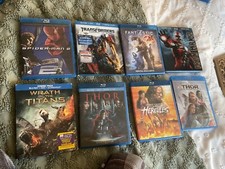 8 Marvel Movies Lot Movies Spiderman transformers  Thor Hercules Bluray DVD