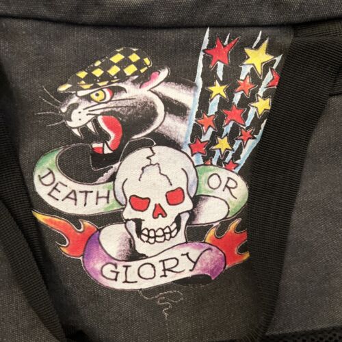 NEW Ed Hardy Skull Panther Duffle Bag Vintage Y2K Gym Bag Death Glory NWT - Picture 2 of 4