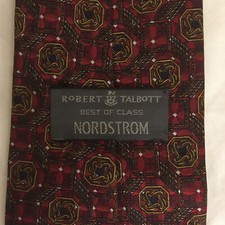 Robert Talbott Best of Class Purple Multicolor Geometric 100 Silk USA Made FS 
