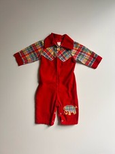 9/12 Mo Vintage 1970/80s Corduroy Elephant Jumpsuit Coveralls Vintage Sears Baby