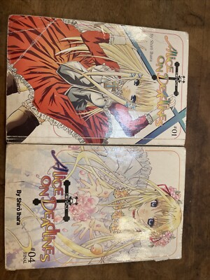 Alice On Deadlines 2 Book Lot Number 1 & Number 4 Graphic Novel Shiro Ihara 