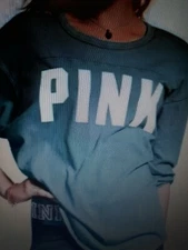 VICTORIA'S SECRET PINK Boyfriend SLUB TOP Jersey Shirt XS-M? NWT GREAT COLOR HOT