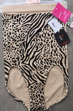 Ladies Bodyfit Animal Print High Waist Tummy Control Briefs Knickers Size 10/12