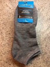 Men  s athletic low cut socks size 10-13 Gray shoe size 6-12 6 pair for 5.99 