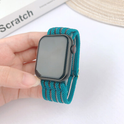 Nylon Mesh Watch Band For Apple iWatch Series 9 8 7 6 5 4 3 2 1 SE Ultra Ultra 2