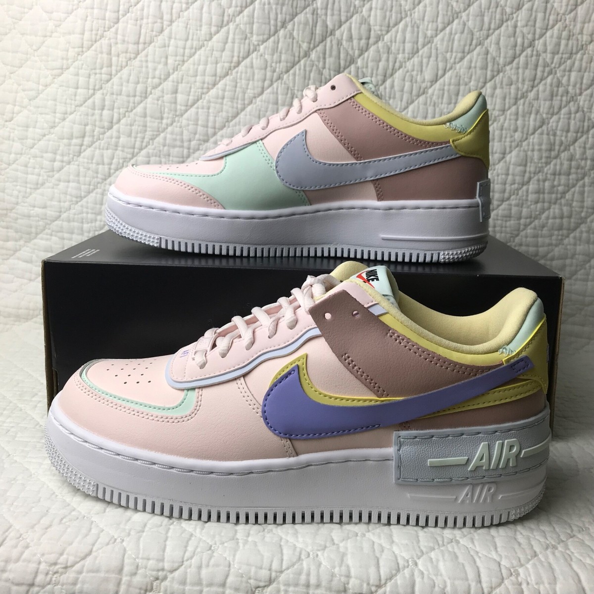 grey purple and pink air force ones