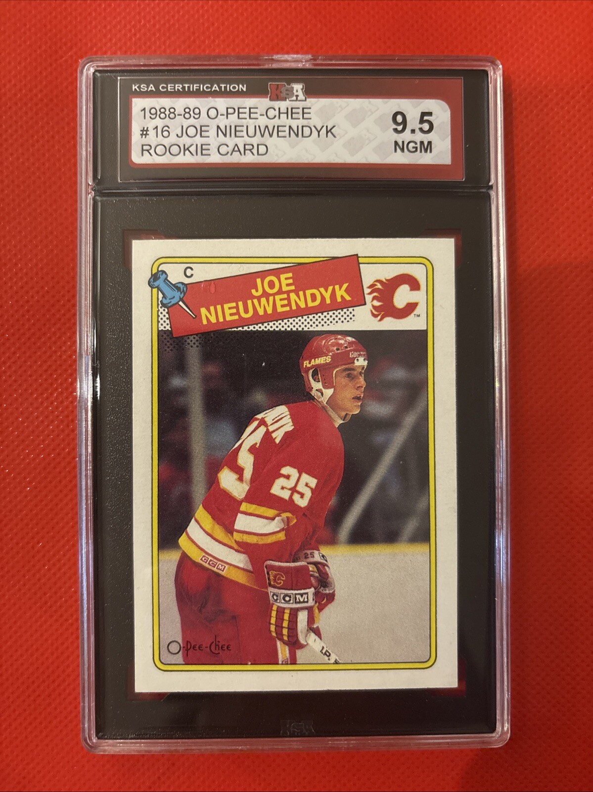 1988-89 O-Pee-Chee OPC #16 Joe NIEUWENDYK BGS 9.5 Rookie RC!