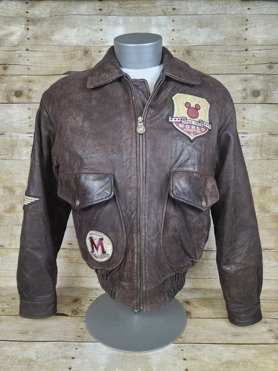 Disney Mickey World Explorer Bomber Jacket S Aviator Flight Disney Mickey World Explorer Bomber Jacket S Aviator Flight
