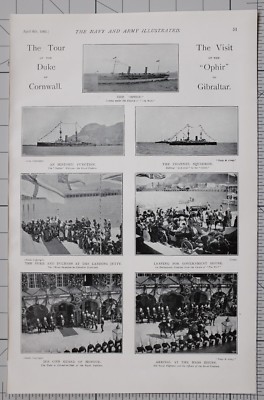 1901 Aufdruck Besuch Von Ophir Sich Gibraltarduke & Herzogin Reception Royal