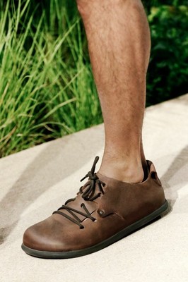 Birkenstock Montana Cuoio Brown Bold Leather Lace Up Shoes Size 38-46 Wide Plain | eBay