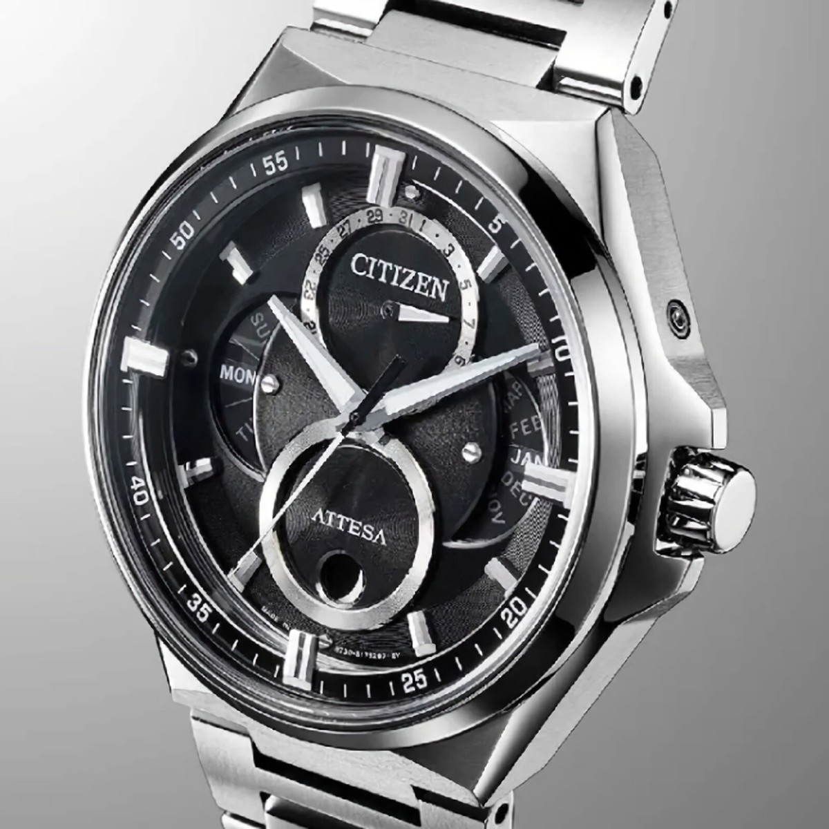 CITIZEN ATTESA BU0060-68E Eco-Drive Triple Calendar Titanium