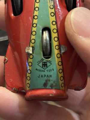Original MASUDAYA Rocket X-6 Space Japan 1952 tin toy 3 3/4