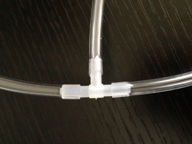 Clear 3 Way Air Line Aquarium T Valves Tubing Connector. 10x pieces