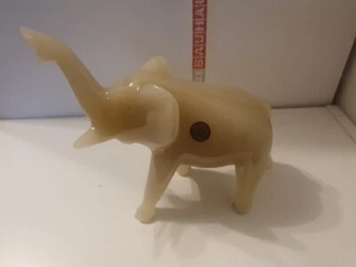 Elefant aus Quarzstein, Halb-Edelstein, Onyx - Bild 1 von 4