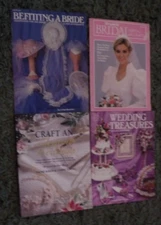 WEDDING BRIDE BRIDAL TREASURES CRAFT PROJECTS INSTRUCTIONS PATTERNS BOOK LOT 4