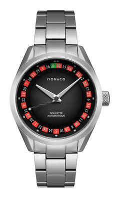 MONACO ROULETTE BLACK WATCH (FREE SHIPPING)