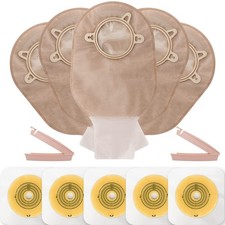 VLOOKUP 35 PCS Colostomy Bags,Ostomy Supplies,Two-Piece Drainable Pouches wit...
