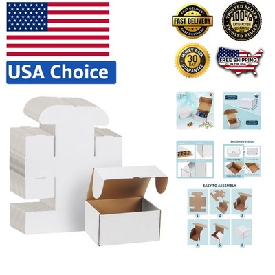 Durable 8x6x4 Corrugated Cardboard Shipping Boxes - 25 Count for E-Commerce