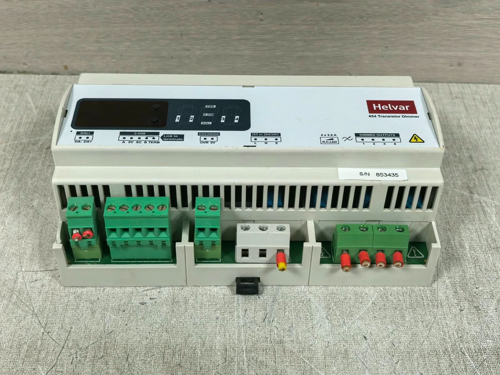 HELVAR 454 REV 3 S/W V1.60 HELVAR 454 TRANSISTOR DIMMER REV 3 S/W V1.60 85-264VAC 12