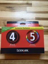 New Lexmark 4  5 Color  Black Print Cartridges Ink Combo Pack