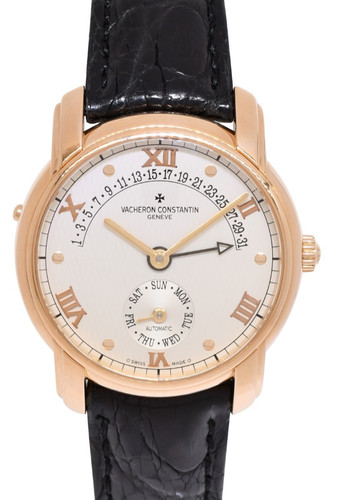 Vacheron Constantin Patrimony Retrograde Date 18k Rose Gold 37mm Watch 47245