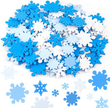 600 Pieces Mini Foam Snowflake Stickers Self-Adhesive Snowflake Stickers Decals