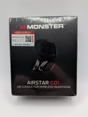 Monster Airstar C01 Air Conduction Wireless Headphones Earphones Black New Box
