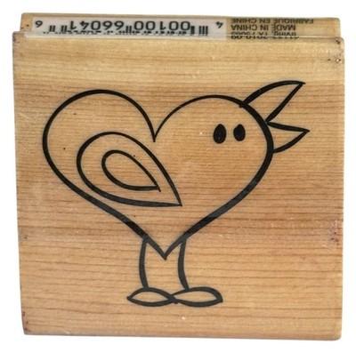 CraftSmart Rubber Stamp Heart Bird Valentines Day Card Making Funny Animal  Love