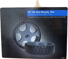Wilderness Systems 12" No-Flat Wheels, Pair - for Heavy Duty Kayak Cart, Black