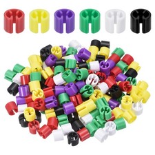 240Pcs Hanger Size Markers, Fit 3-5mm Rod Hanger Tags, Classic Colors