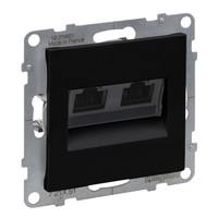 Suno Computer Doppel RJ45 Kat 5E Utp Schwarz 721451