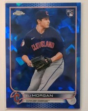 Eli Morgan Cleveland Guardians Topps Chrome Sapphire Edition Rookie Card. rookie card picture
