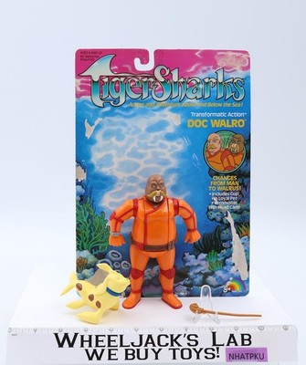 Doc Walro W/Gup Tiger Sharks 100% Complete W/CARD LJN 1987 Vintage Figure